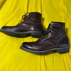 Men's Frye Arkansas Mid Lace Leather Boots Size 12